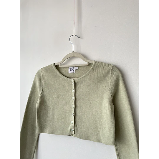 Cárdigan verde. Talla: 6 (XS)