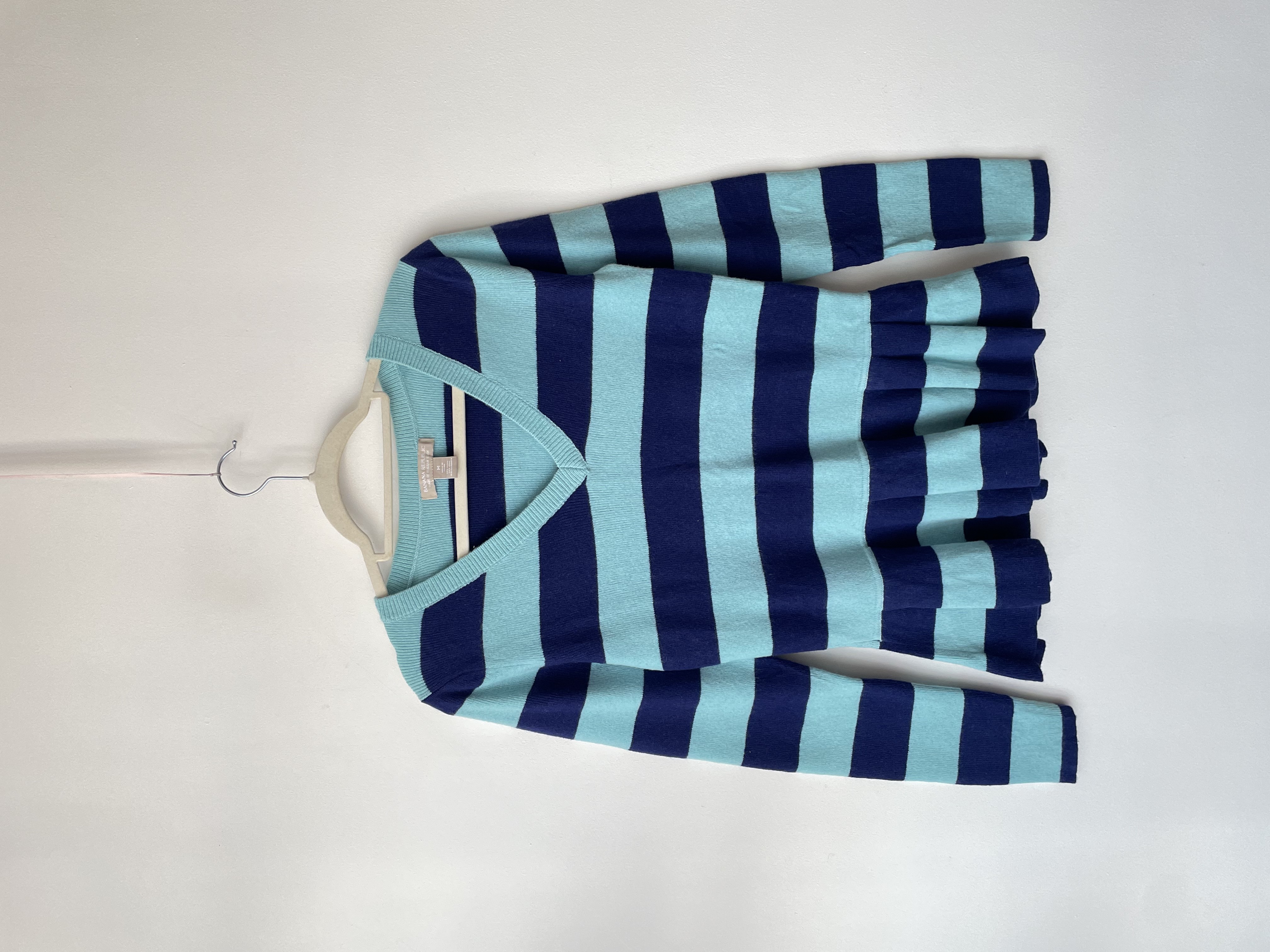 Sweater rayado lana y cachemira. Talla: S 1