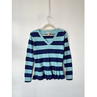 Sweater rayado lana y cachemira. Talla: S 1