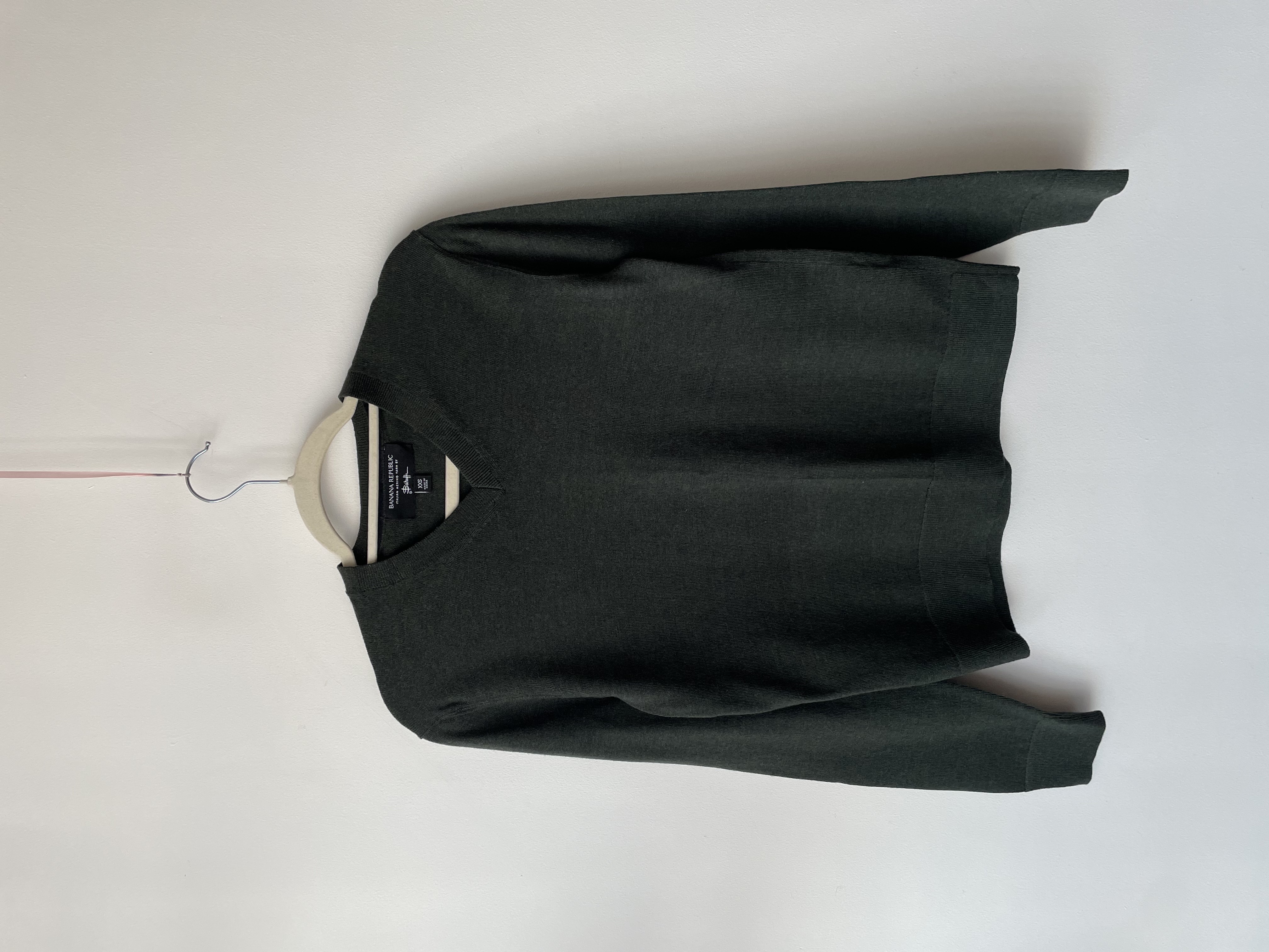 Sweater verde lana Merino. Talla: XXS 1