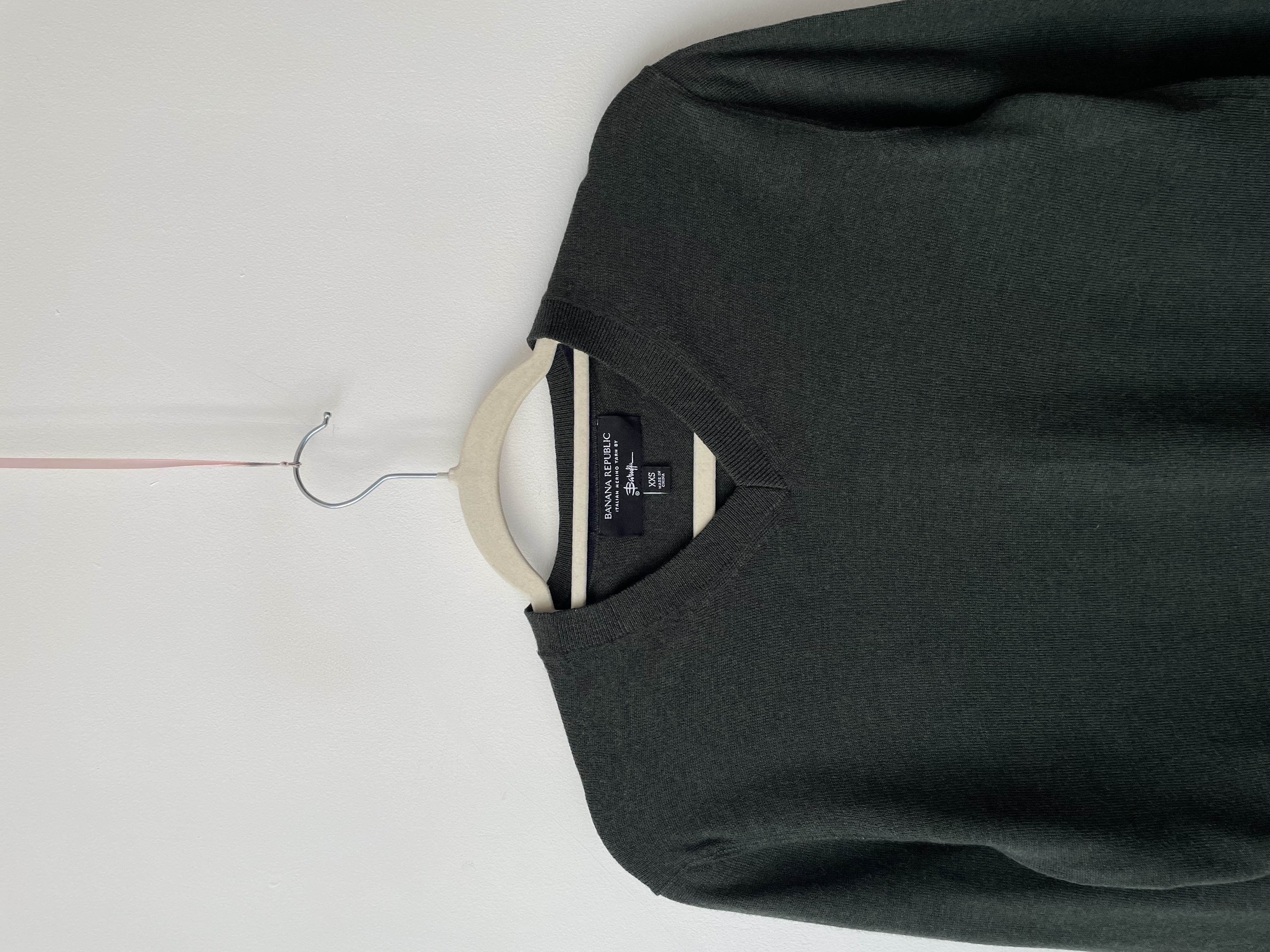 Sweater verde lana Merino. Talla: XXS 3