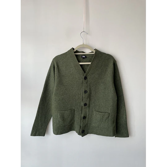 Cárdigan verde lana. Talla: M chico (S)
