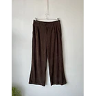 Pantalón wide café. Talla: M  1