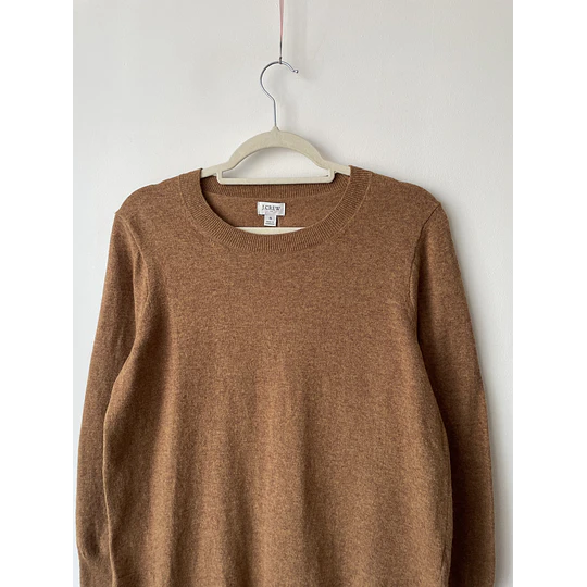 Sweater camel lana y algodón. Talla: S