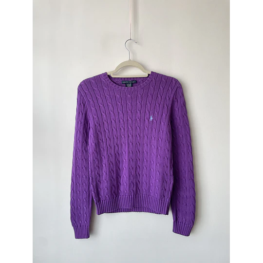 Sweater Polo morado. Talla: L (M/L)