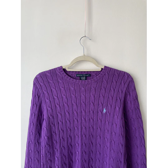 Sweater Polo morado. Talla: L (M/L)
