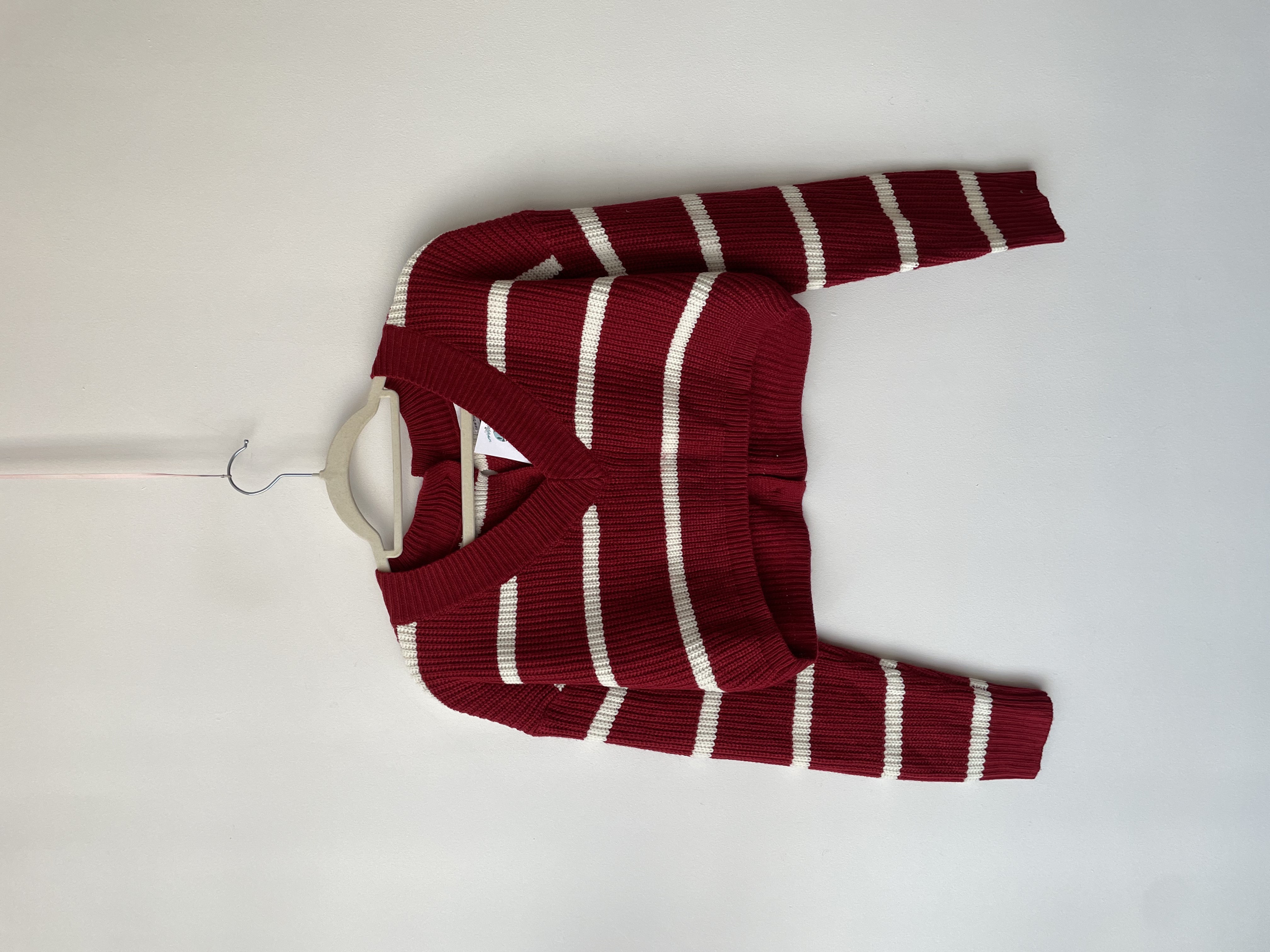 Sweater crop rayas. Talla: XS 1