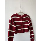 Sweater crop rayas. Talla: XS 2