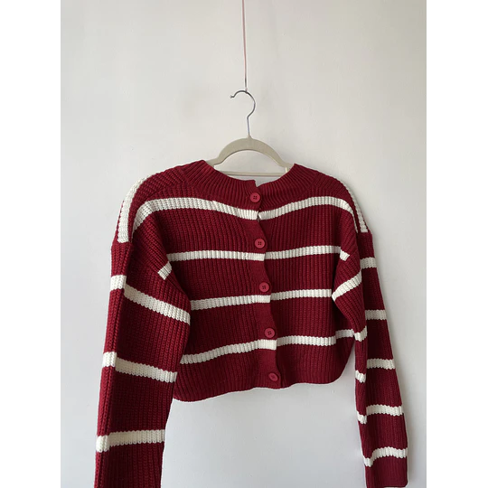 Sweater crop rayas. Talla: XS