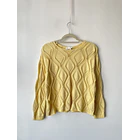 Sweater amarillo rombos. Talla: XS oversized 1