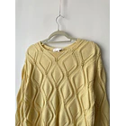 Sweater amarillo rombos. Talla: XS oversized 2