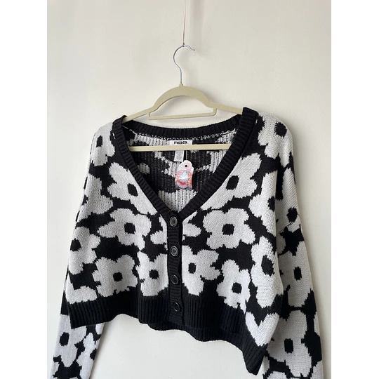 Cárdigan floral . Talla: M 