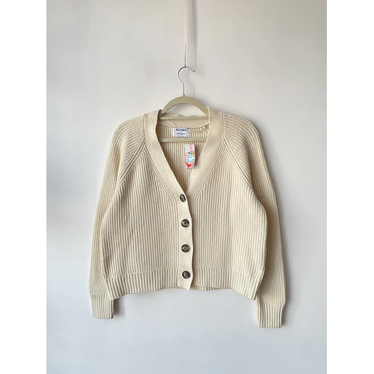 Cárdigan crema. Talla: S oversized
