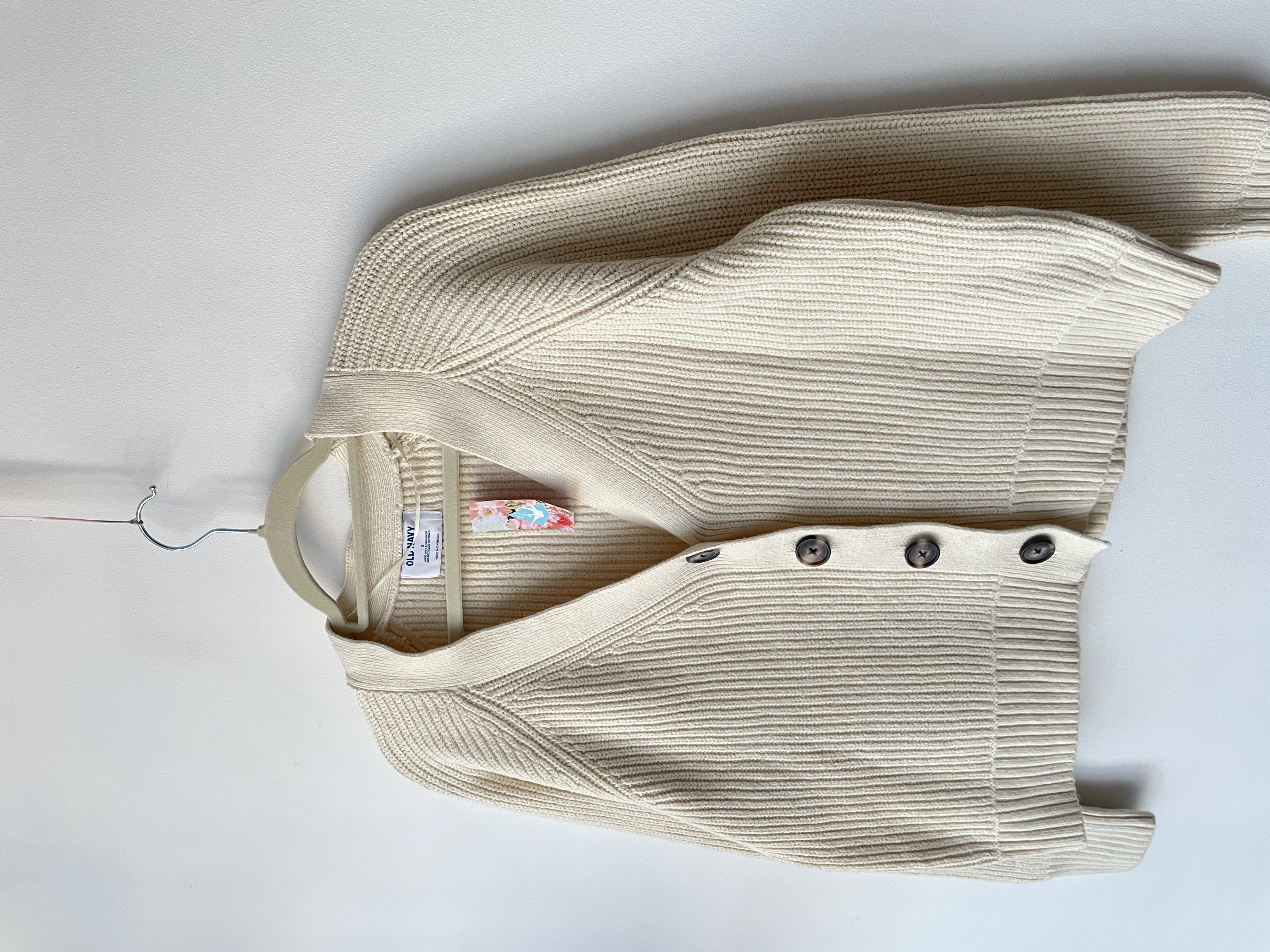 Cárdigan crema. Talla: S oversized 2