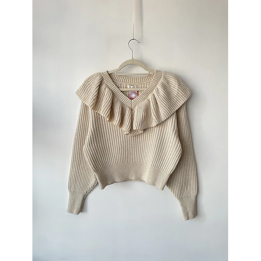Sweater vuelos. Talla: XS oversized (s/m) 