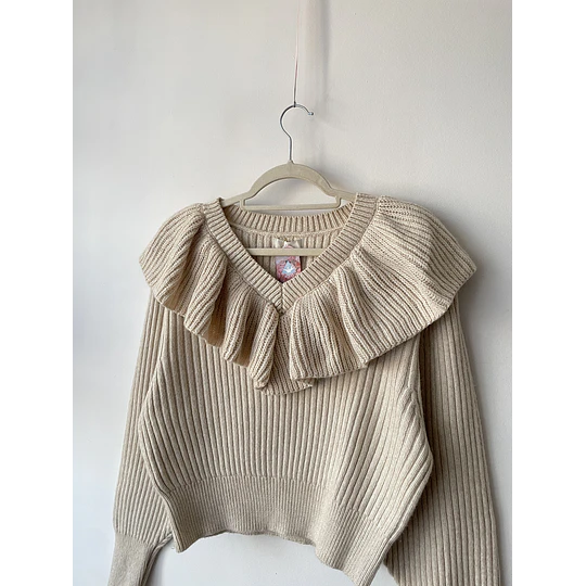 Sweater vuelos. Talla: XS oversized (s/m) 
