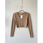 Cárdigan camel. Talla: M 1