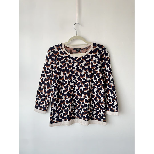 Sweater leopardo lana. Talla: S