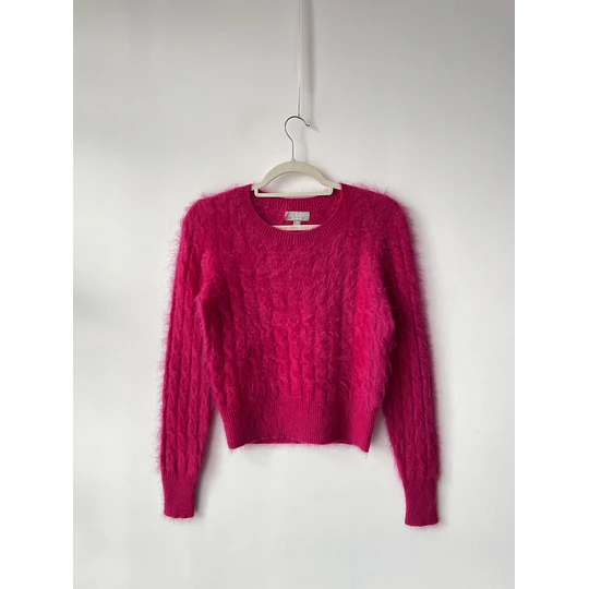 Sweater cachemira fucsia. Talla: XS