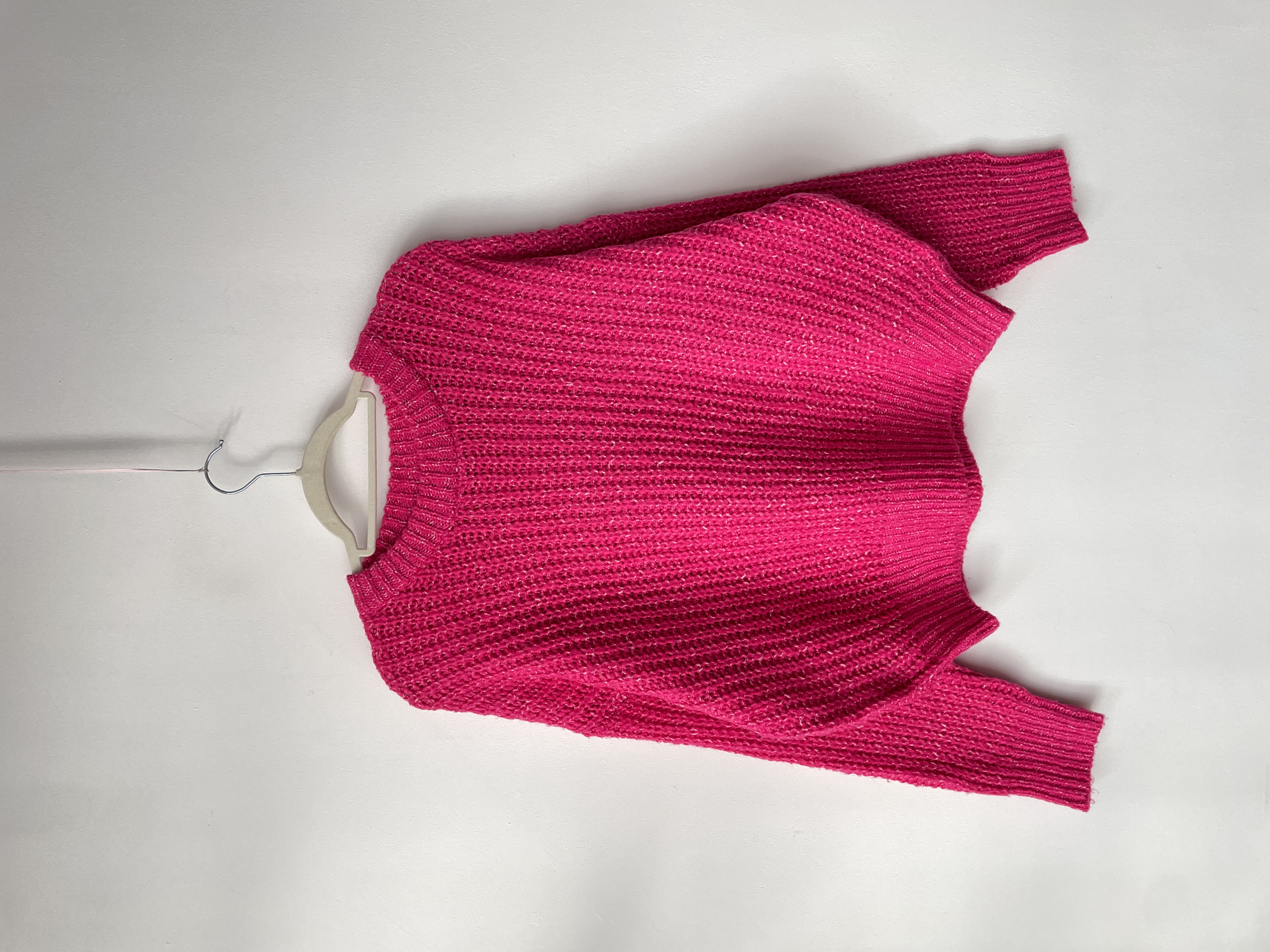 Sweater fucsia jaspeado. Talla: M oversized 1
