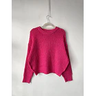 Sweater fucsia jaspeado. Talla: M oversized 1