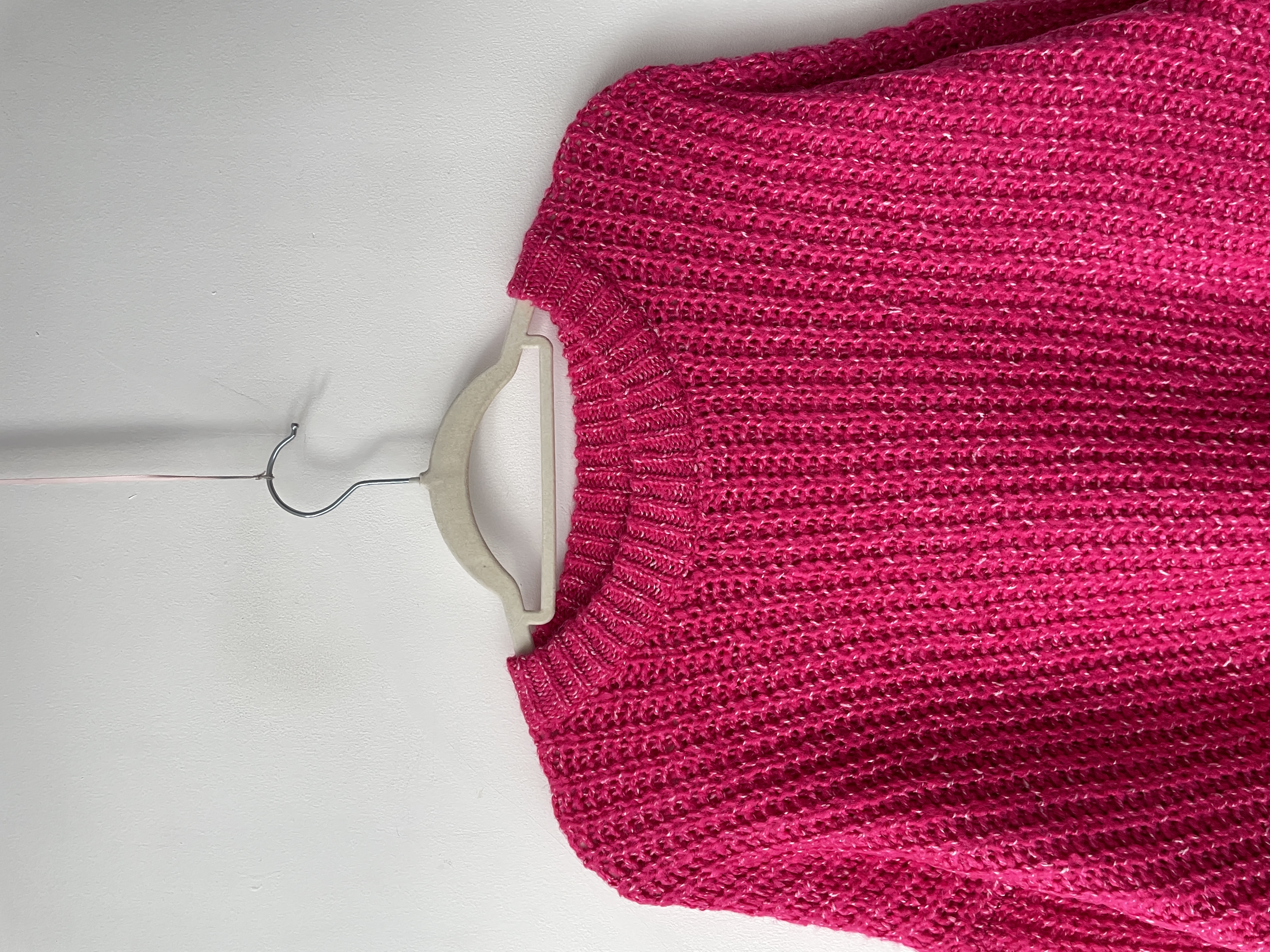 Sweater fucsia jaspeado. Talla: M oversized 2