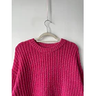 Sweater fucsia jaspeado. Talla: M oversized 2