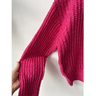 Sweater fucsia jaspeado. Talla: M oversized 3