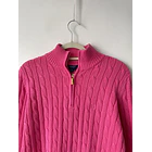 Sweater trenzado rosa. Talla: L chico (M) 2