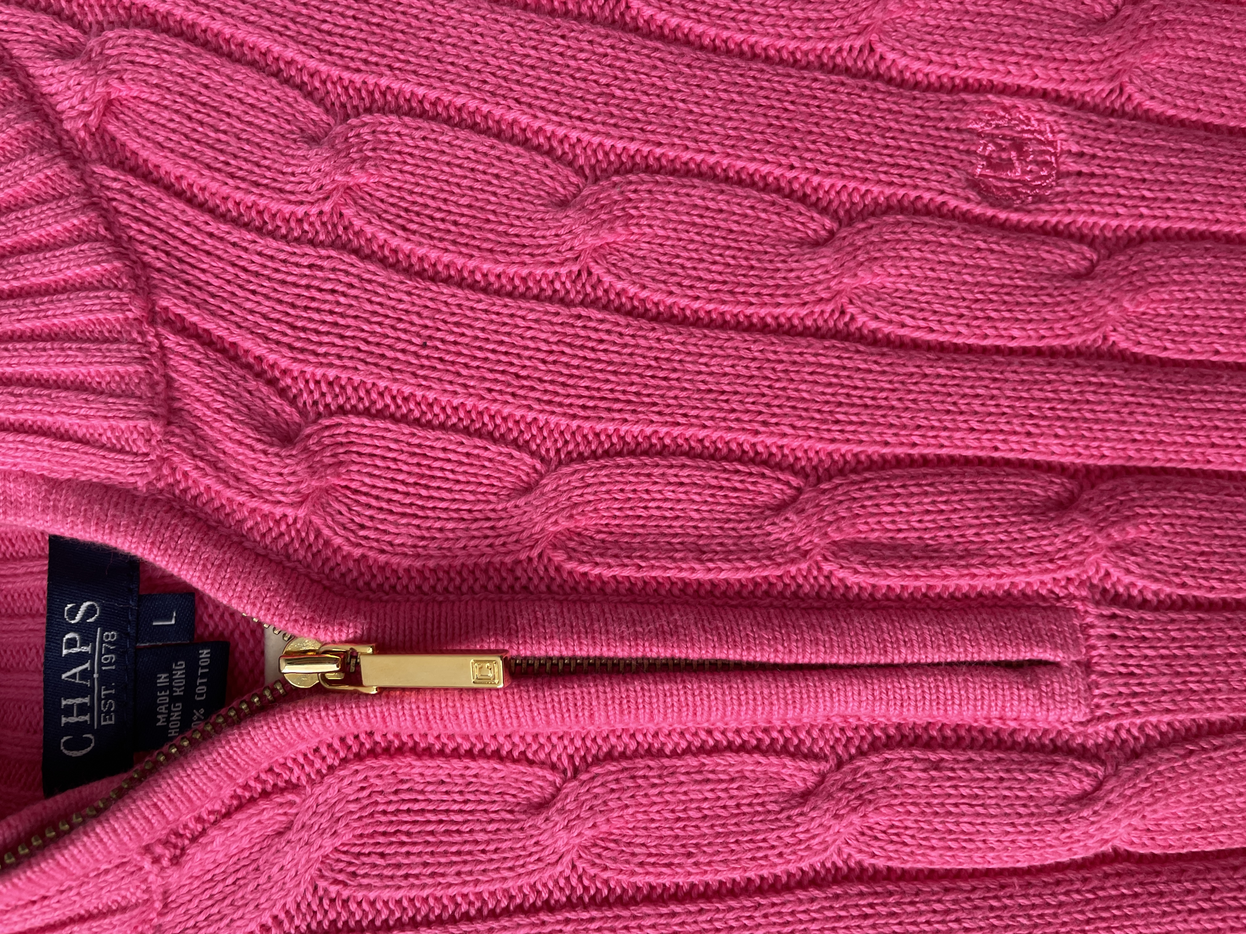 Sweater trenzado rosa. Talla: L chico (M) 3