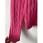 Sweater trenzado rosa. Talla: L chico (M) 4