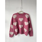 Sweater corazones. Talla: M 1
