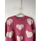 Sweater corazones. Talla: M 2