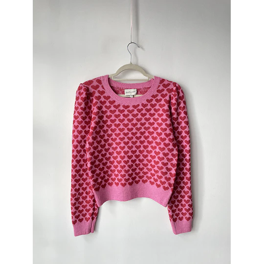 Sweater corazones. Talla: M