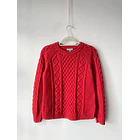 Sweater rojo trenzado. Talla: XS 1