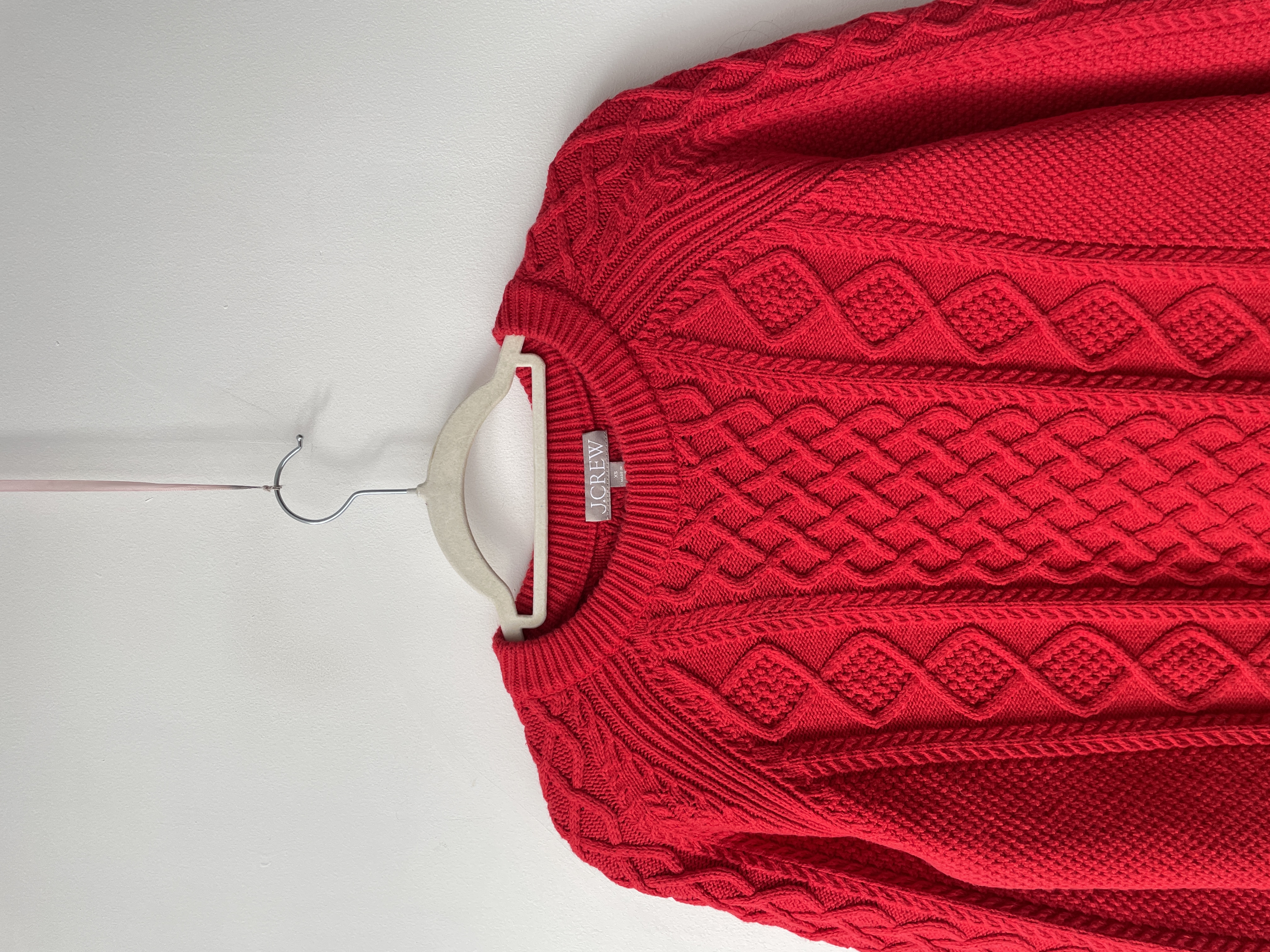 Sweater rojo trenzado. Talla: XS 2