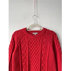 Sweater rojo trenzado. Talla: XS 2