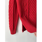Sweater rojo trenzado. Talla: XS 3
