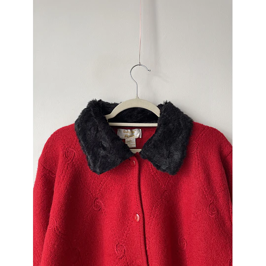 Cárdigan/Chaqueta vintage Lana. Talla: XL