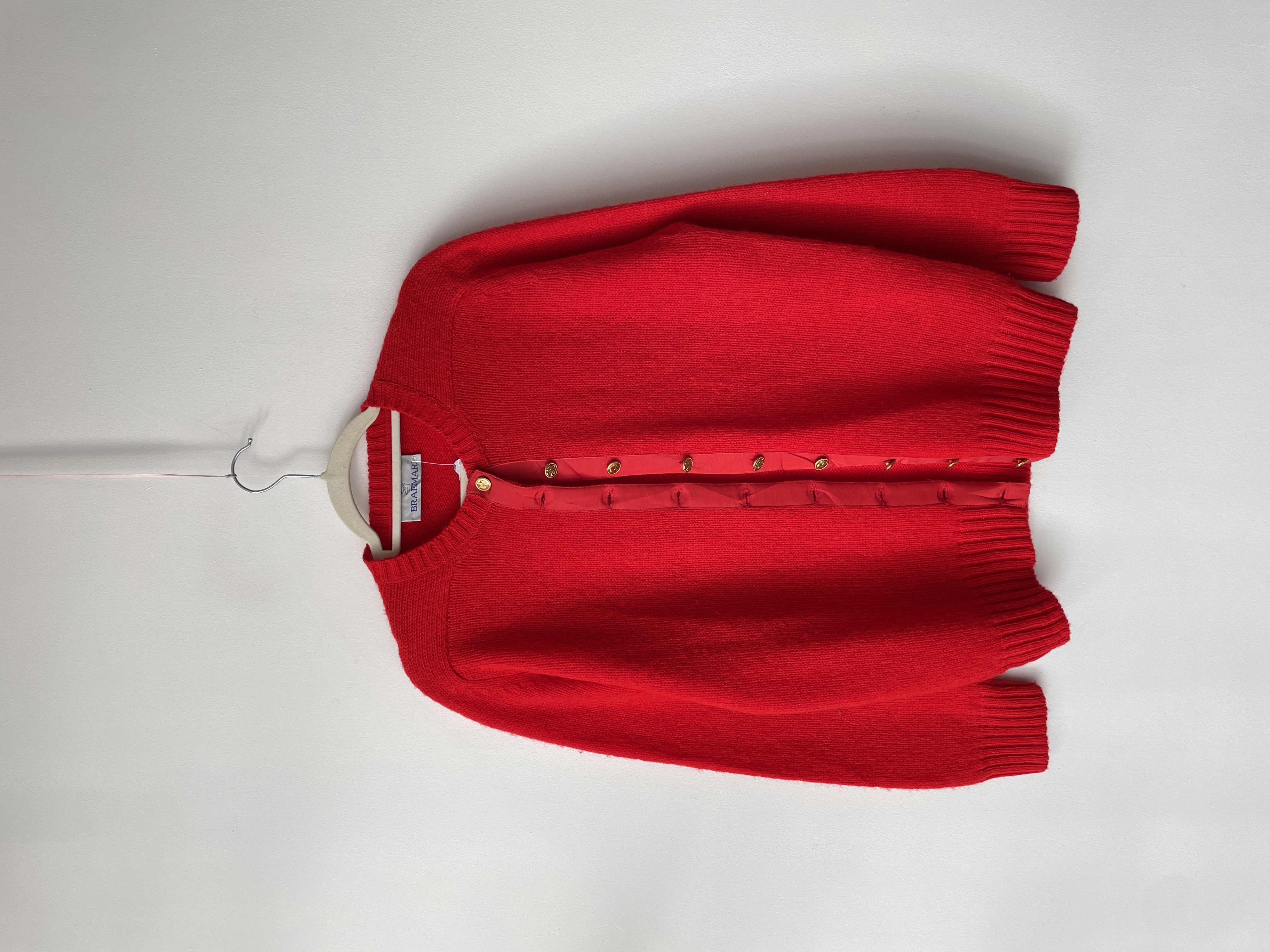 Cárdigan Rojo Lana. Talla: L 1