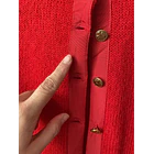 Cárdigan Rojo Lana. Talla: L 4