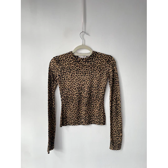 Camiseta leopardo. Talla: XS