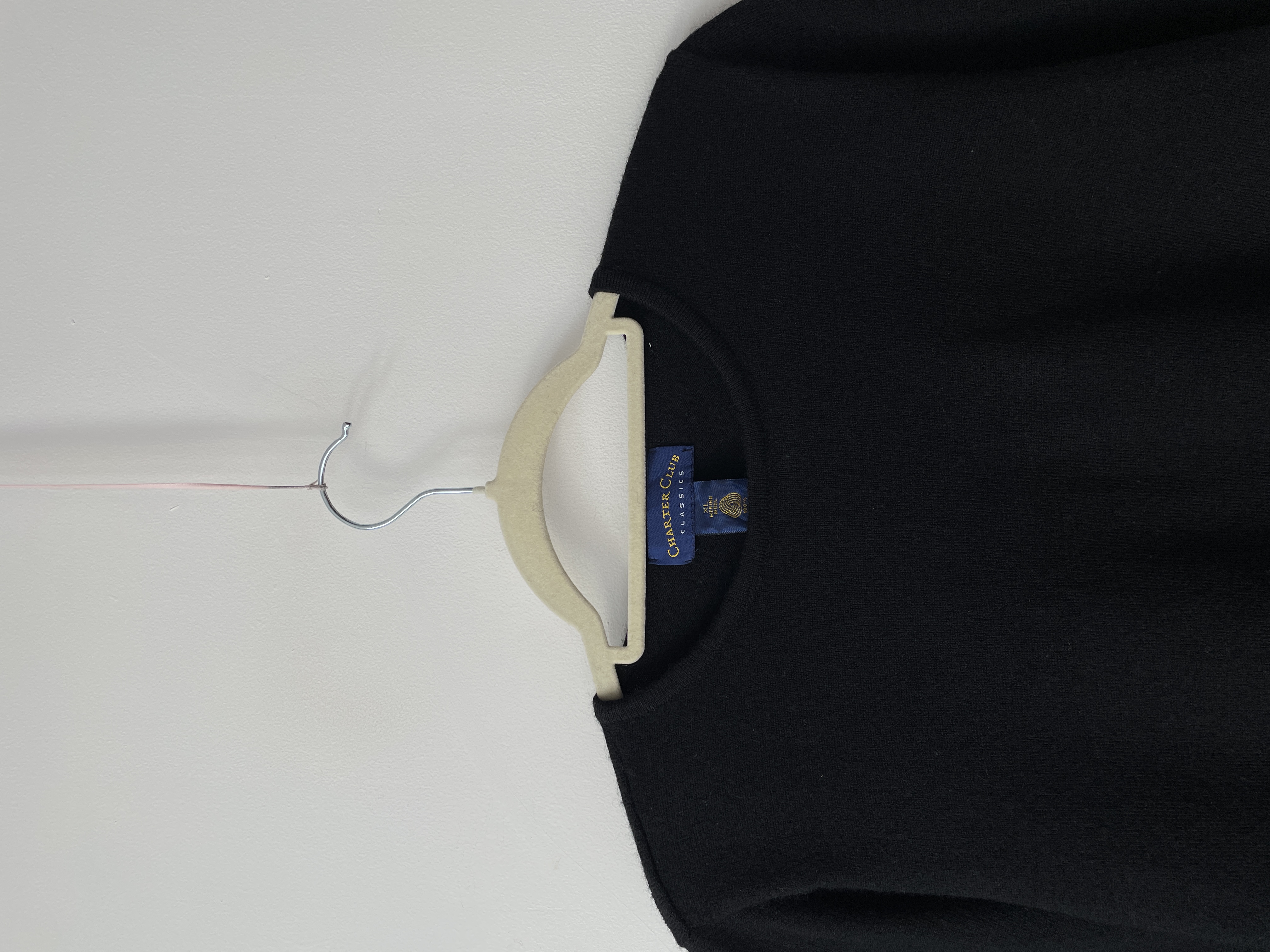 Sweater negro lana merino. Talla: XL 2