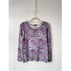 Camiseta paisley Lana merino. Talla: Sp 1