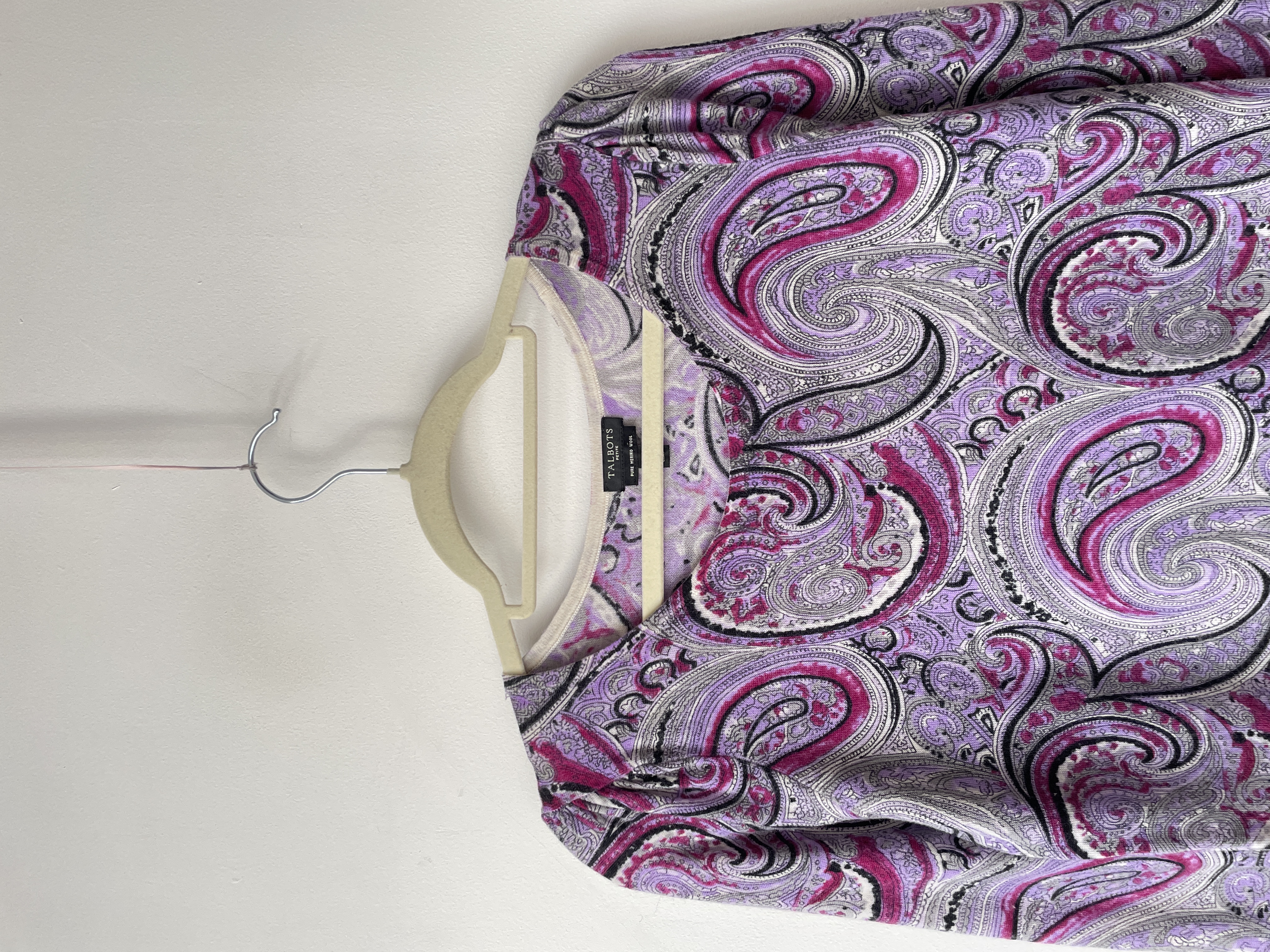 Camiseta paisley Lana merino. Talla: Sp 2