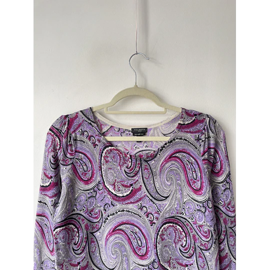Camiseta paisley Lana merino. Talla: Sp