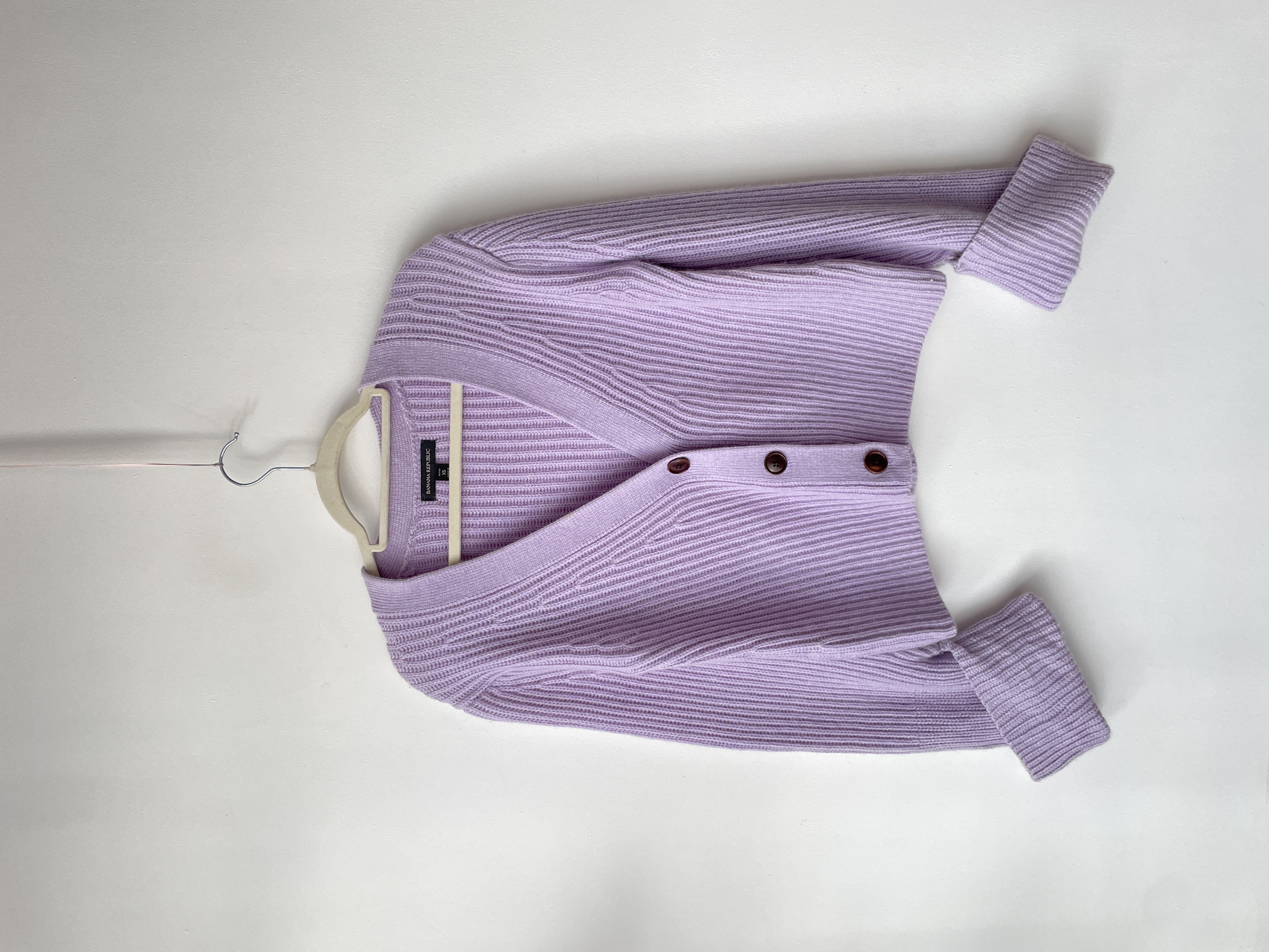 Cárdigan lila lana y cachemira. Talla: XS/S 1