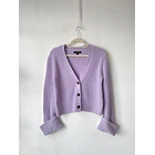Cárdigan lila lana y cachemira. Talla: XS/S 1