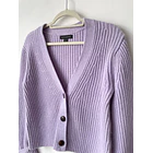 Cárdigan lila lana y cachemira. Talla: XS/S 2