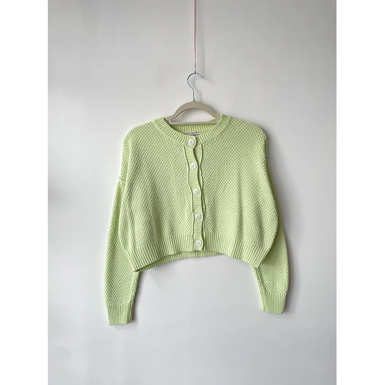 Cárdigan limón. Talla: M